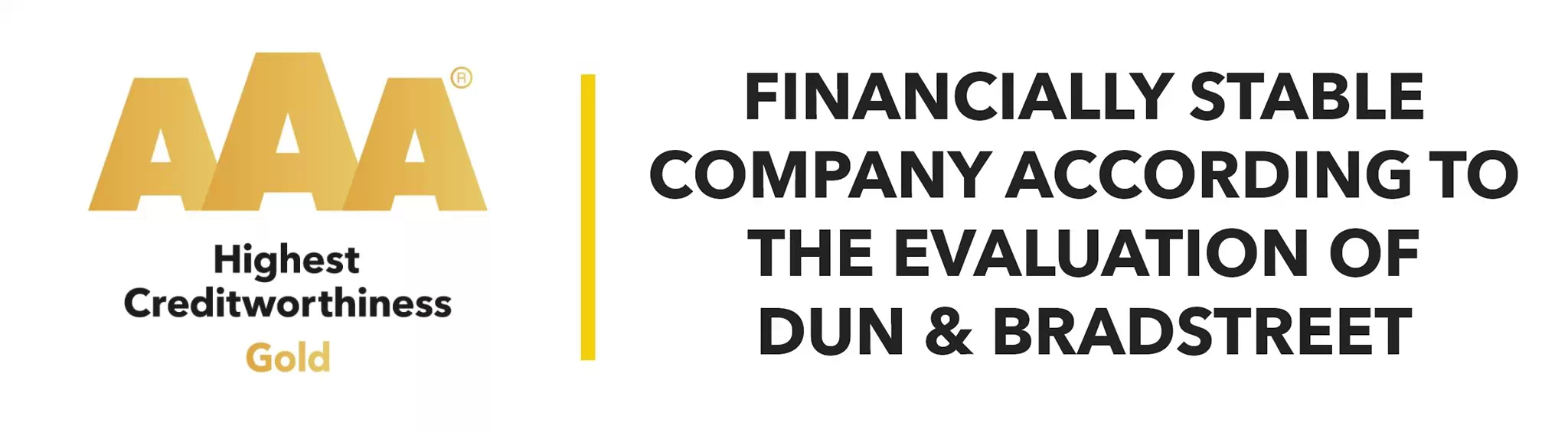 Digiterm Ltd. rated by Dun & BradStreet as Highest Credit Worthiness GOLD AAA